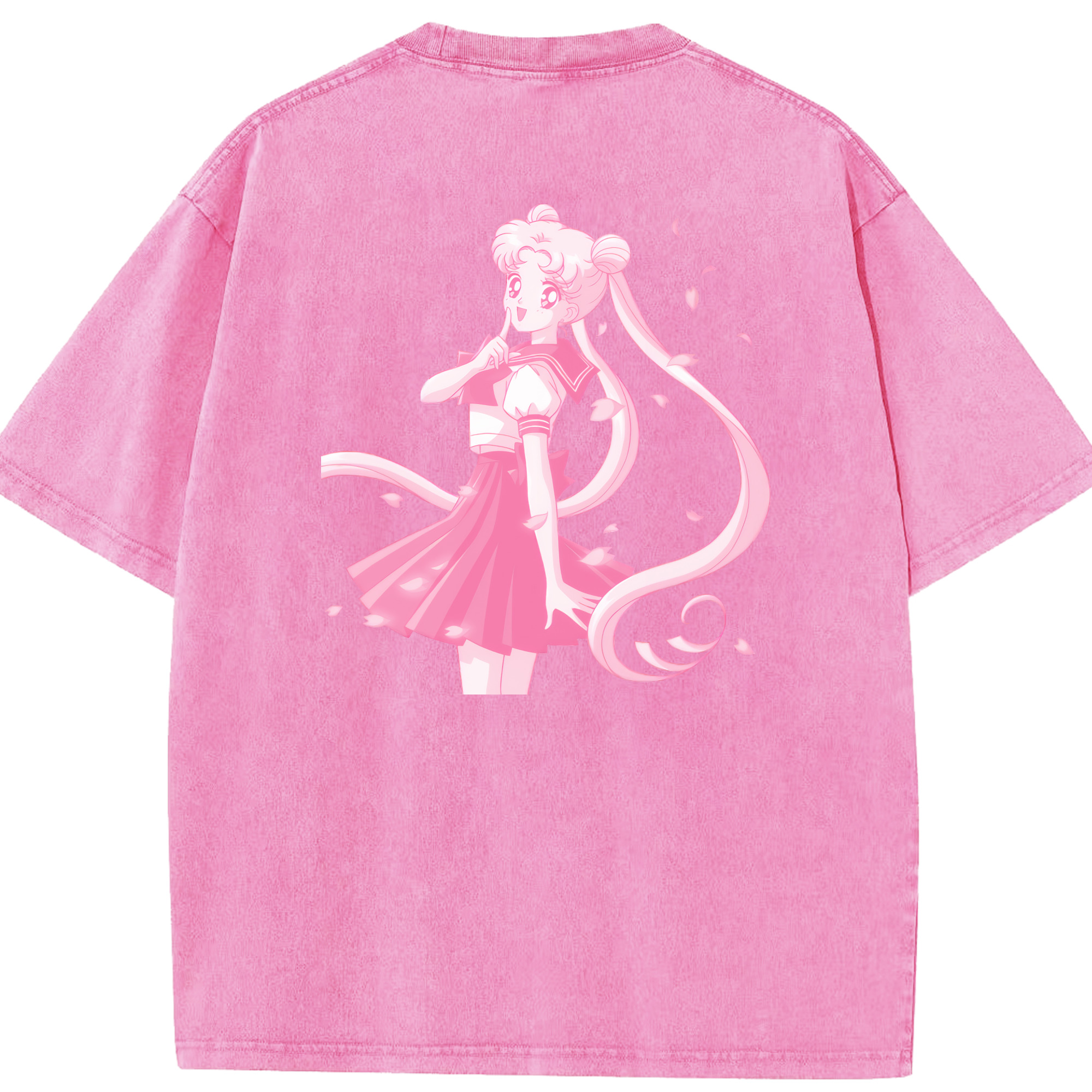 （画像用） 美少女戦士セーラームーン 愛野 美奈子 あいの みなこ Sailor Moon Aino Minako 綿100% ヴィンテージ風 半袖Tシャツ（背面プリント）
